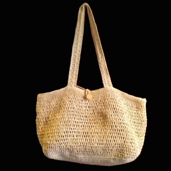 no brand Handbags - Tan Woven Shoulder Bag or Beach Bag